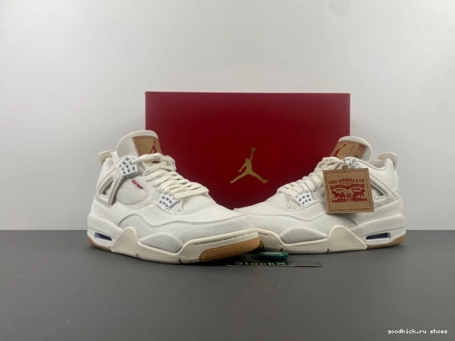 Rep 'White' Jordan Air x 4 Levi's AO2571-100 0821